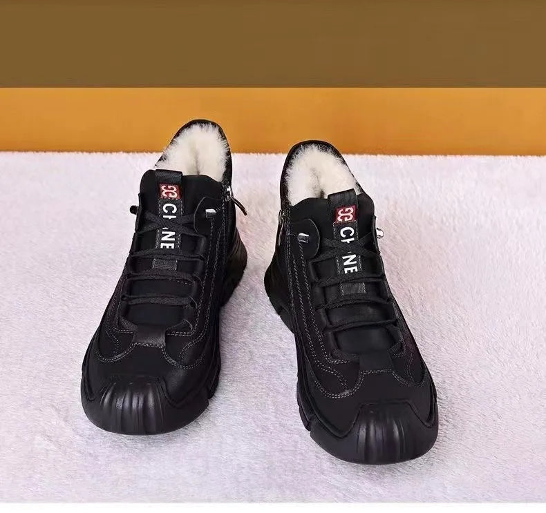 WW | Shoes Winter Boots With Lined Interior Non-slip Rubber Sole Lace-up Comfort