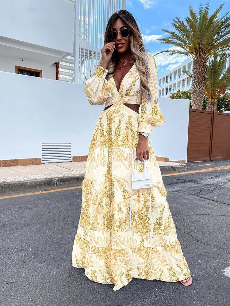 Amélie V-Neck Maxi Dress