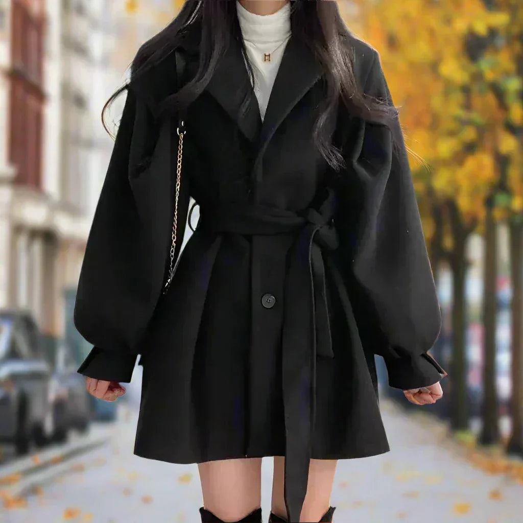 WW | Langer Damen-Trenchcoat mit Gürtel - Zeitlose Eleganz