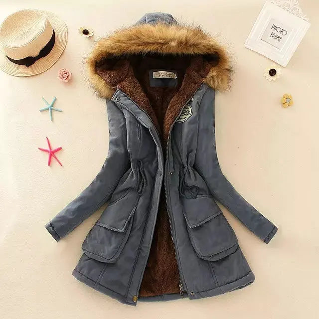 WW | Warm gefütterte Winterjacke mit Kapuze für Frauen