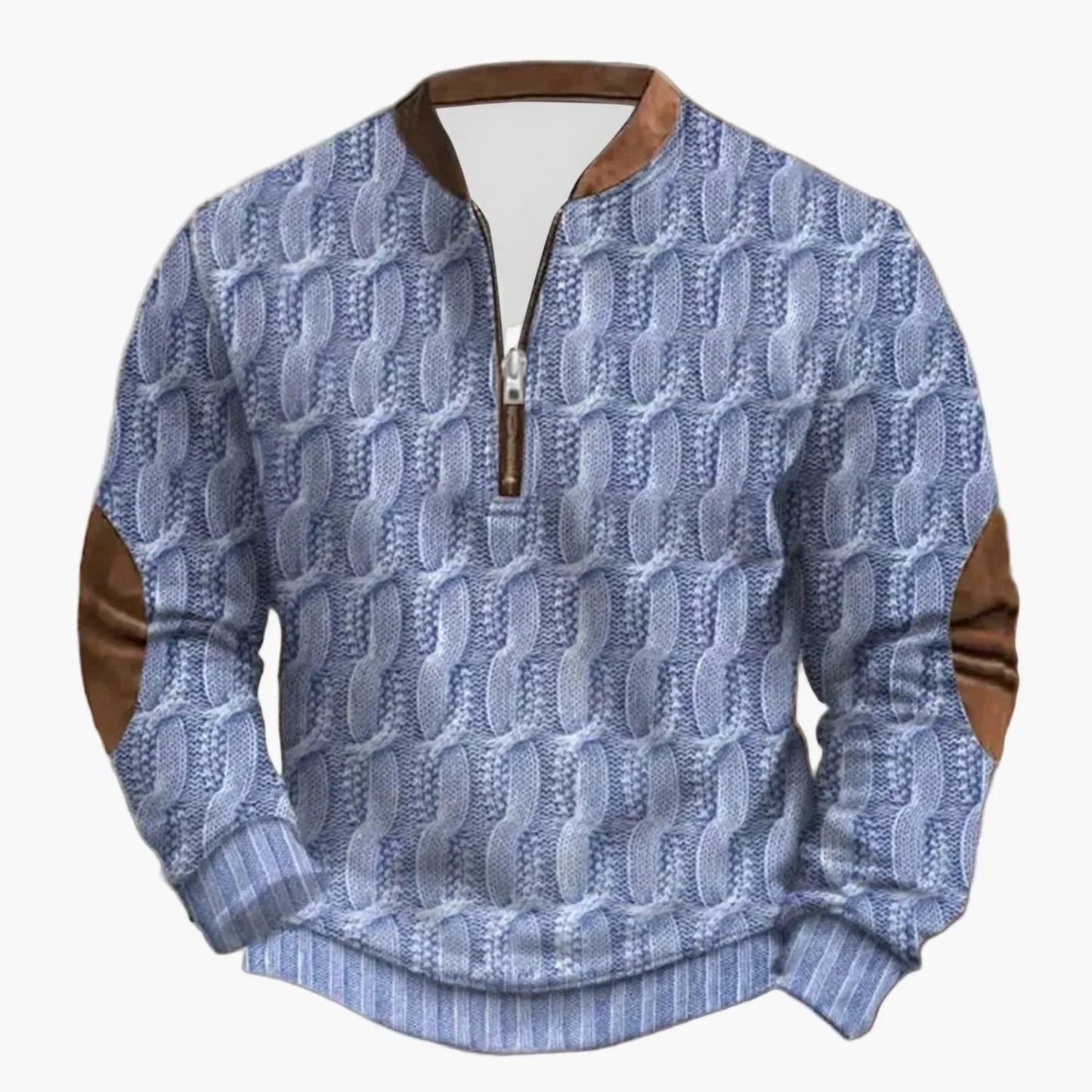 WW | Outdoor Leisure Pullover with Stand-Up Collar and Zipper - Stylish Long-Sleeve Sweater for Everyday and Adventure
