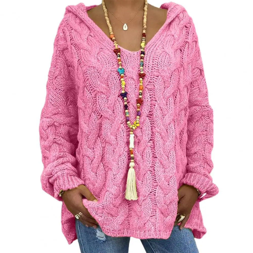 WW | Stylish V-Neck Hoodie for a Casual Look