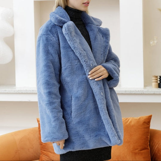 WW | Damen Oversized Weiches Jackett mit Reverskragen