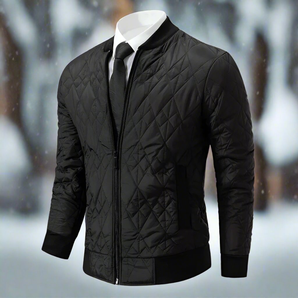 WW | Bomberjacke Gepolstert Und Warm Diamantsteppung Gerippter Kragen