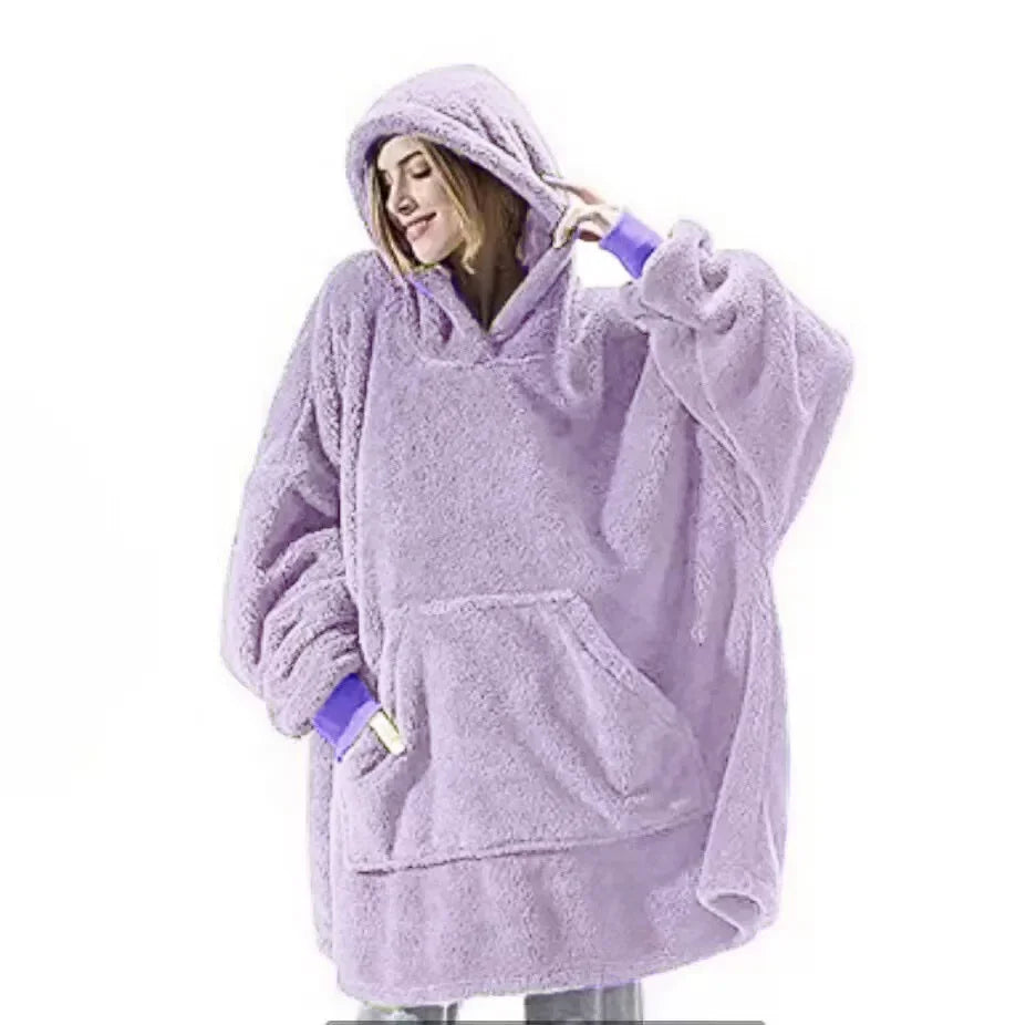 WW | Übergroßer Flanell-Decken-Hoodie für Männer & Frauen