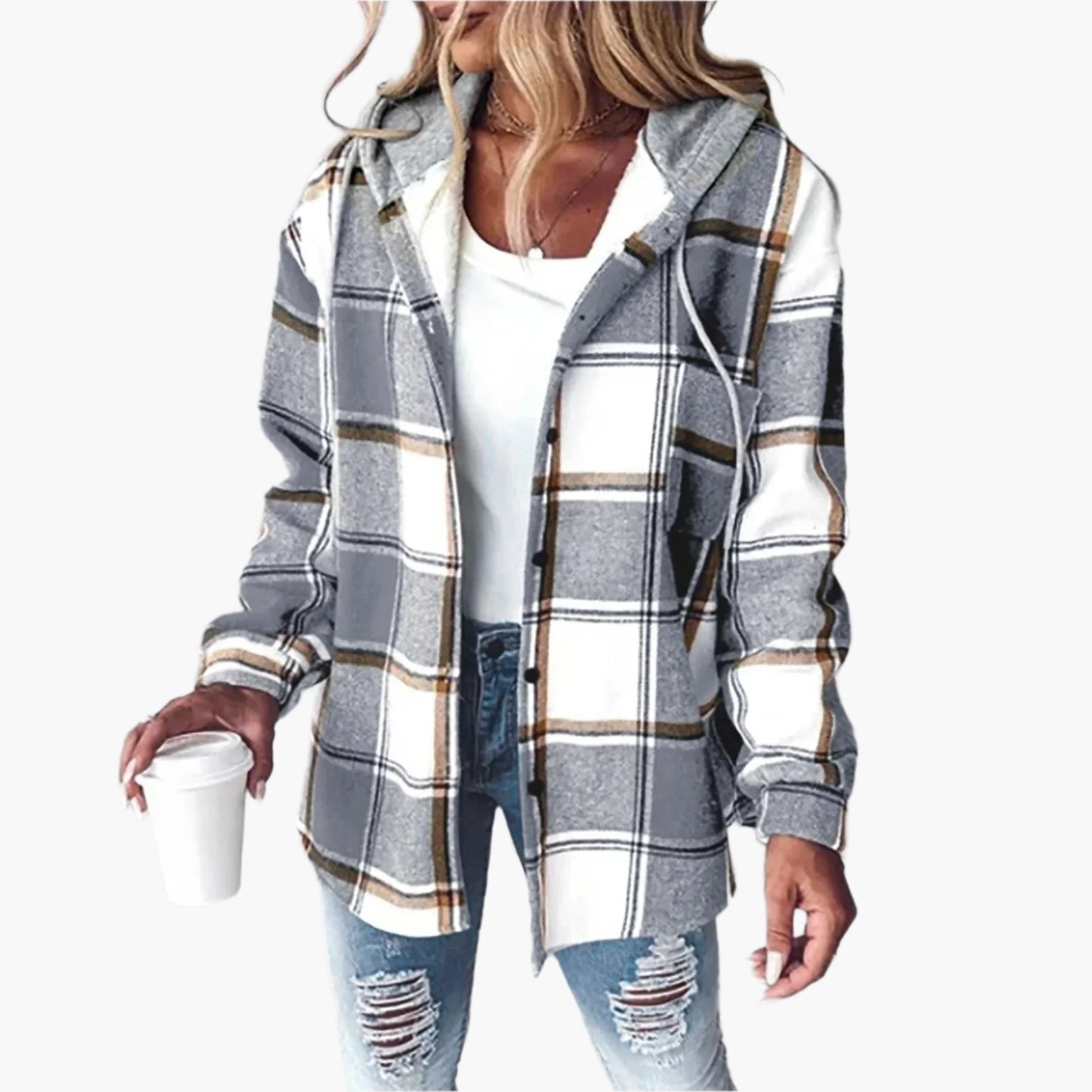 WW | Karierte Freizeitjacke mit Kapuze - Lässiger Herbst- und Winterstil