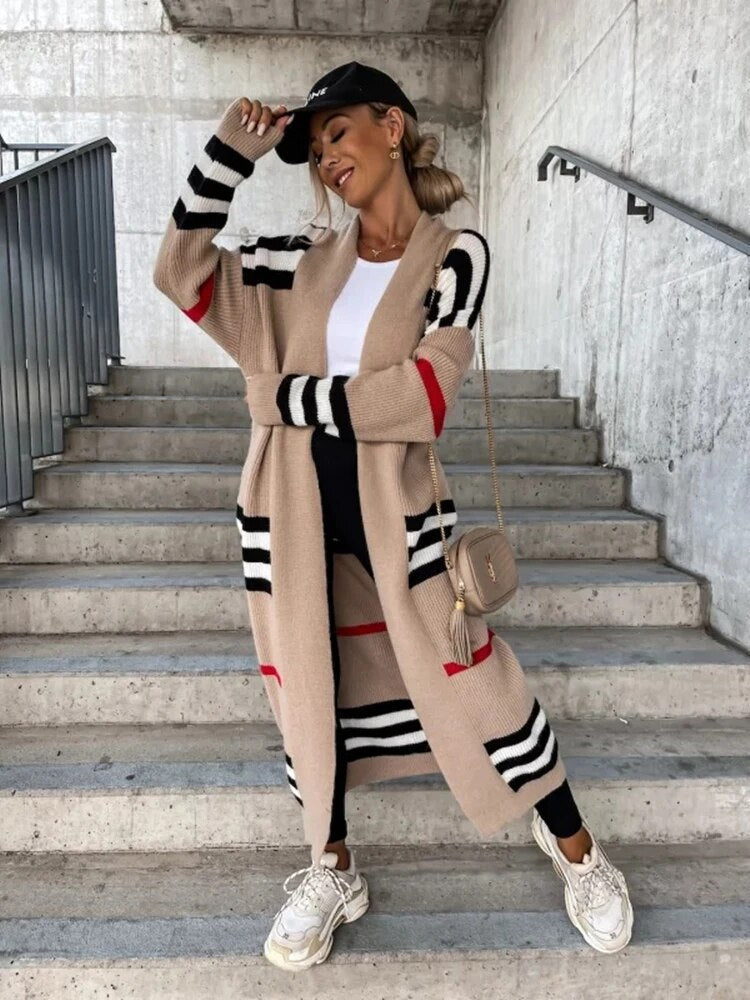 WW | Long Striped Cardigan for Women