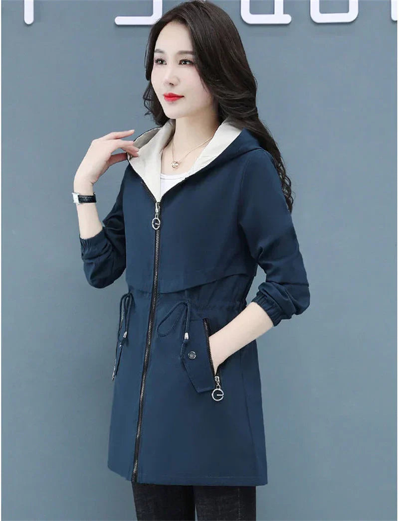 WW | lange windbreaker-jacke
