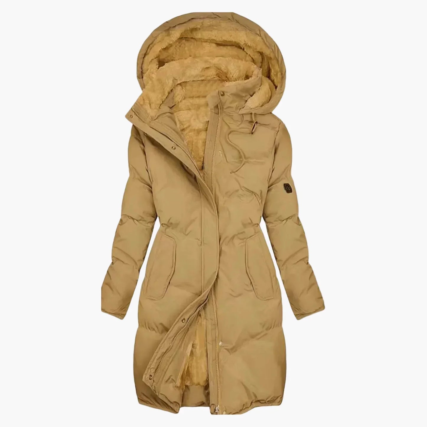 WW | Wintermantel Kapuzenjacke Lang Warm Gepolstert Elegant Freizeit