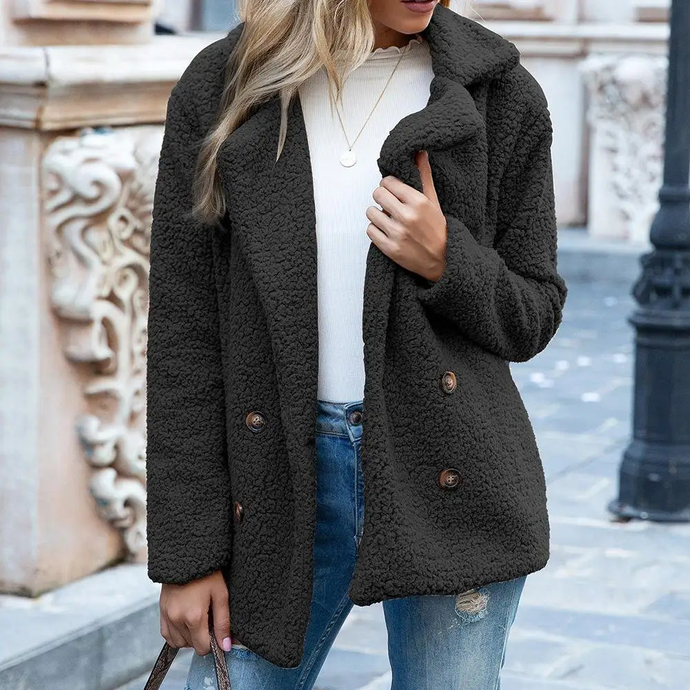 WW | Teddy Kurzjacke - Braun - Flauschig und Trendy