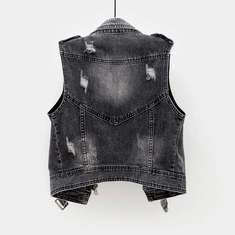 WW | Distressed Denim Vest