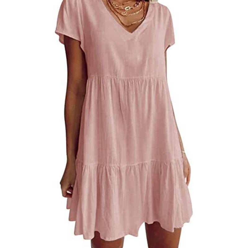 W&W Short Sleeve Woven Dress