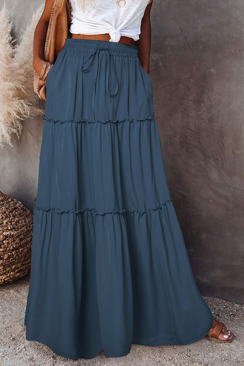 WW | Langer Hochtaillierter Maxi Rock