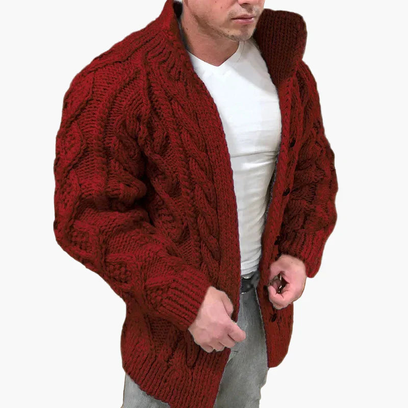 WW | Strickjacke mit Zopfmuster - Stilvolle Grobstrickjacke für Freizeit und Alltag