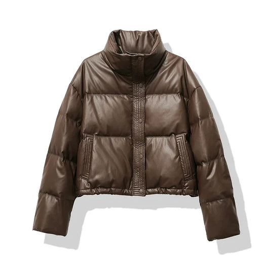 WW | Pufferjacke mit Stehkragen und Kurzem Steppdesign
