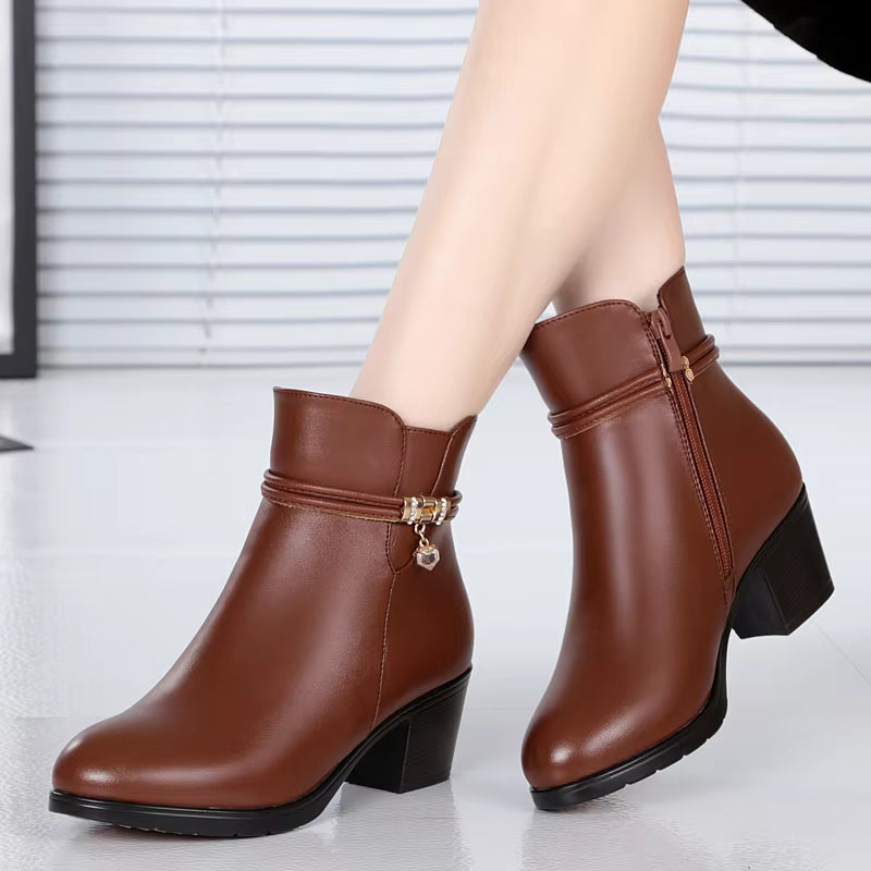 WW | Lined Ankle Boots with Side Zip