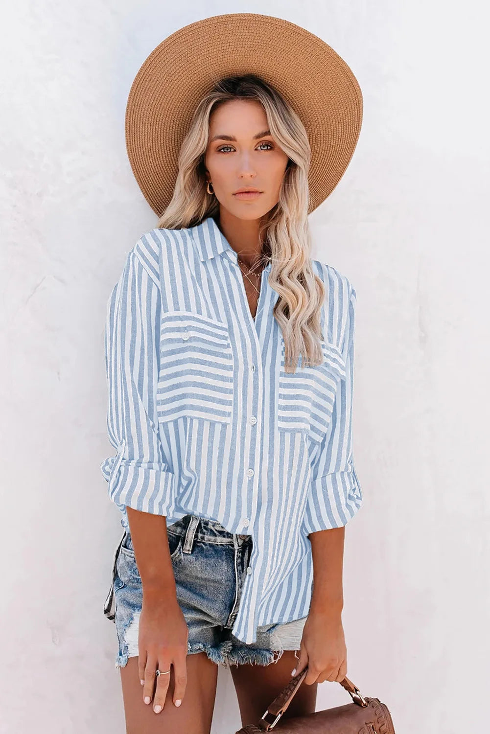 WW | Classic Striped Button-Down Shirt for Women