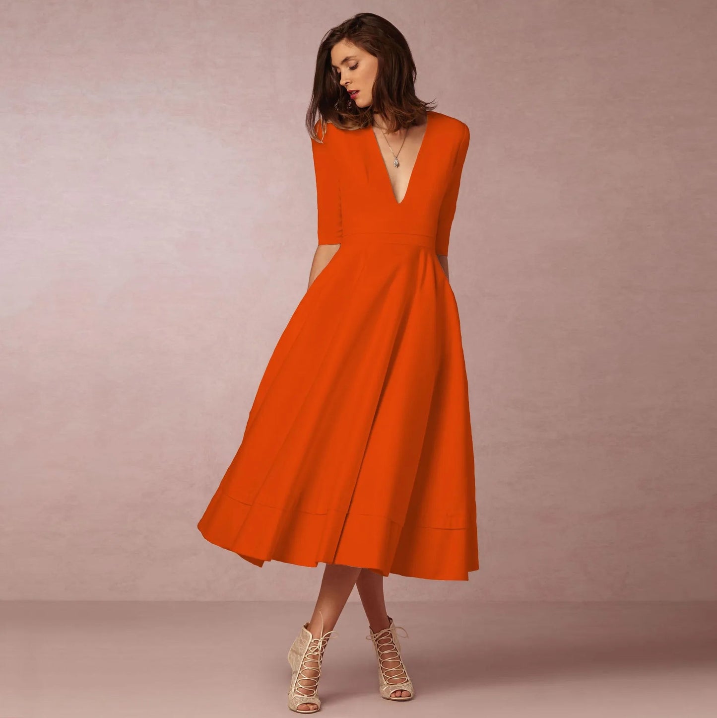 WW | Elegante Lange Damenkleid