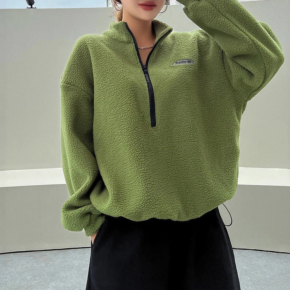 WW | Sweatshirt mit Halbreißverschluss und Kapuzenpullover