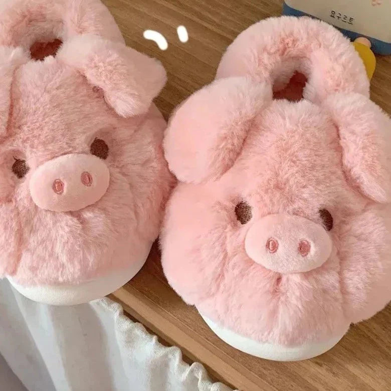 WW | Flauschige Schwein Hausschuhe