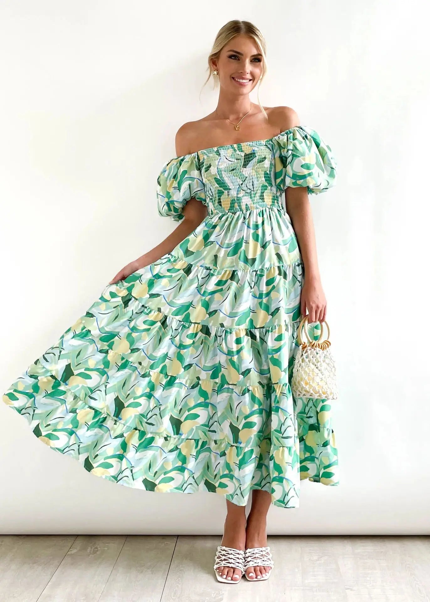 Celeste Off-Shoulder Maxi Dress