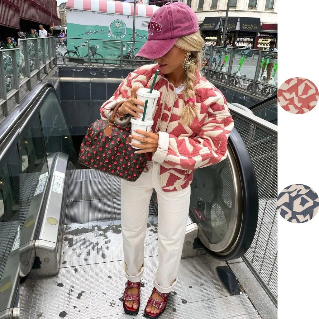 WW | Printed padded short coat