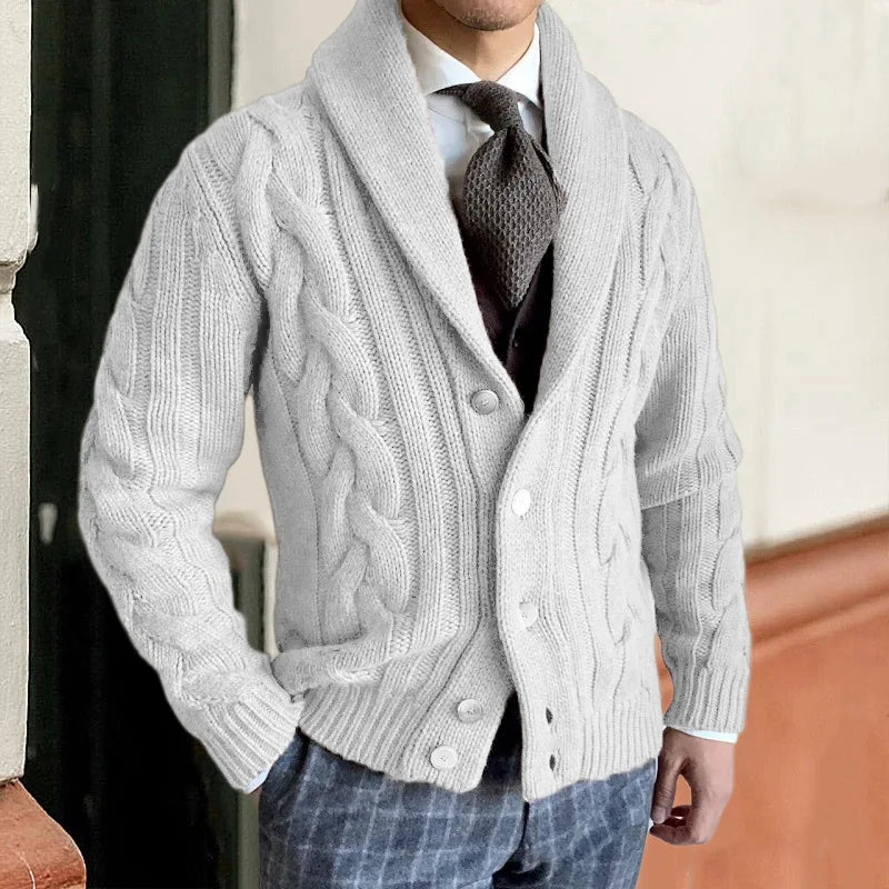 WW | trendy warm knitted cardigan for men