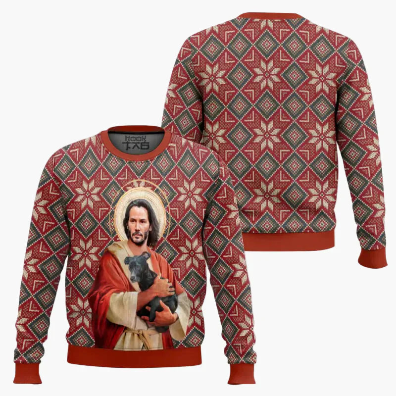 WW | Ugly Christmas Sweater - Funny "Wick-Mas" Sweater for Fans, Christmas, Party