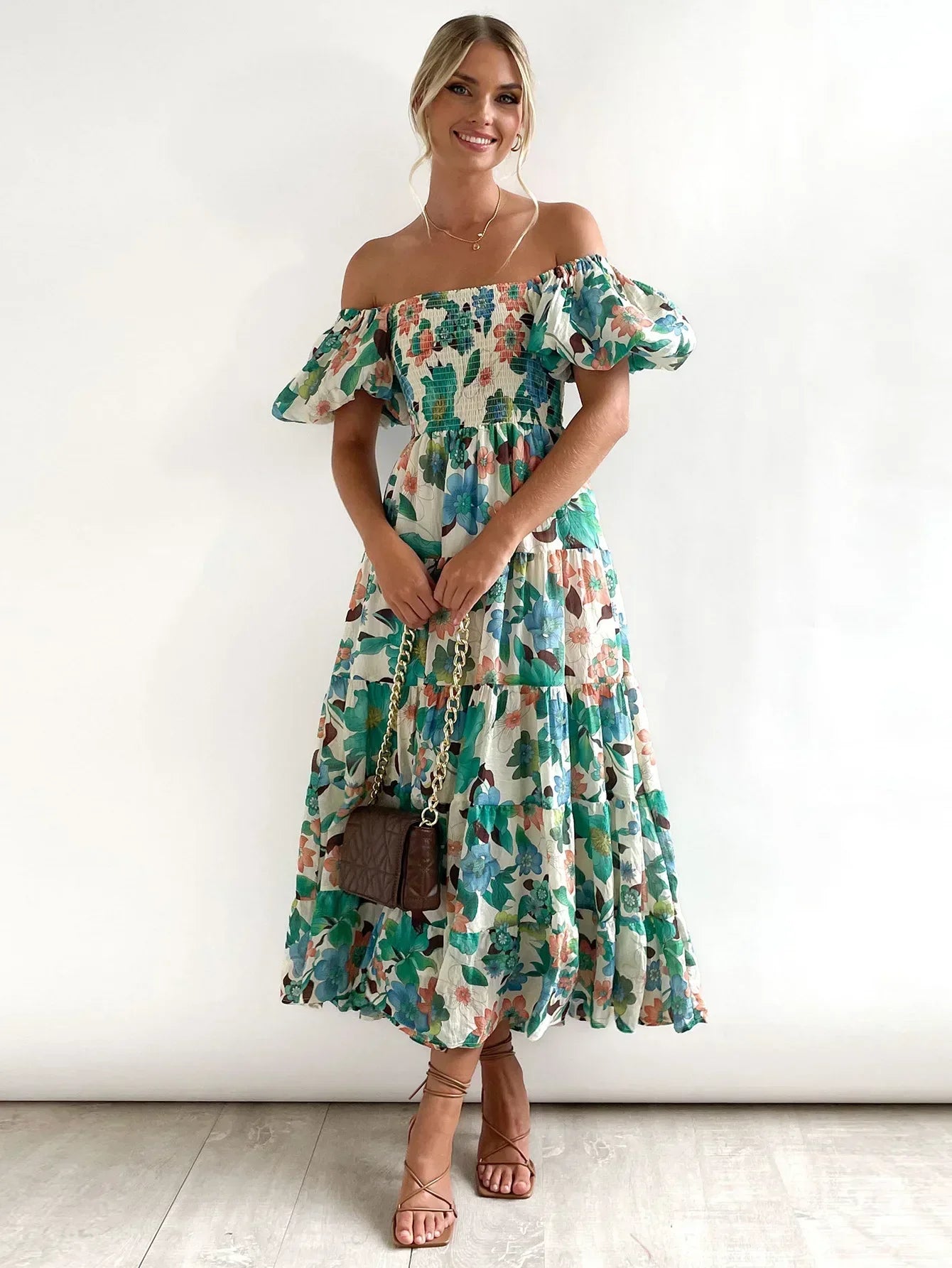 Celeste Off-Shoulder Maxi Dress