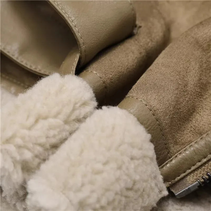 WW - Dicke Warme Wildlederjacke