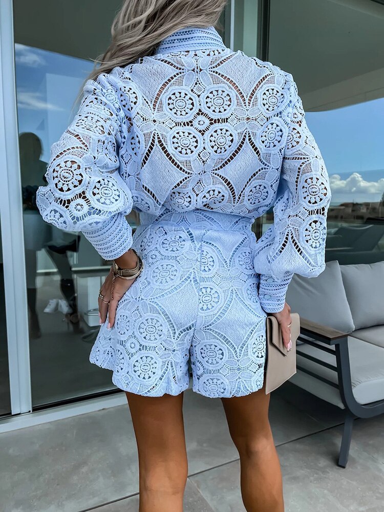 WW | Long-Sleeved Lace Jumpsuit