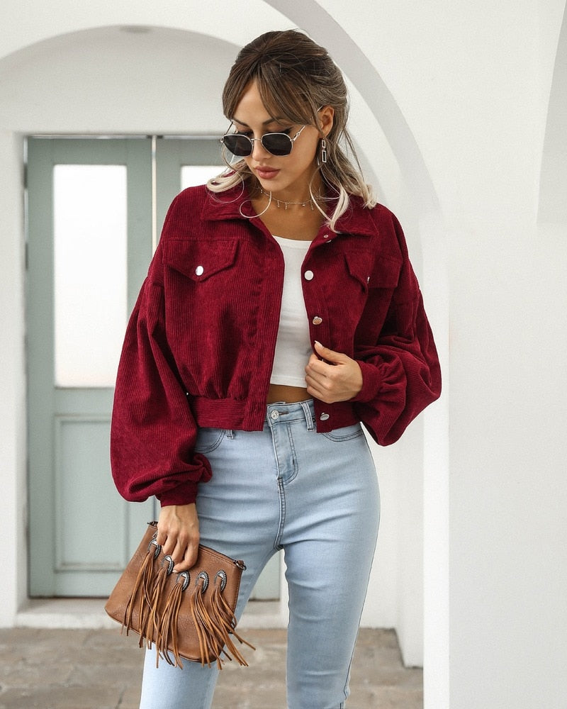 WW | Cord Crop Jacke Herbstmode