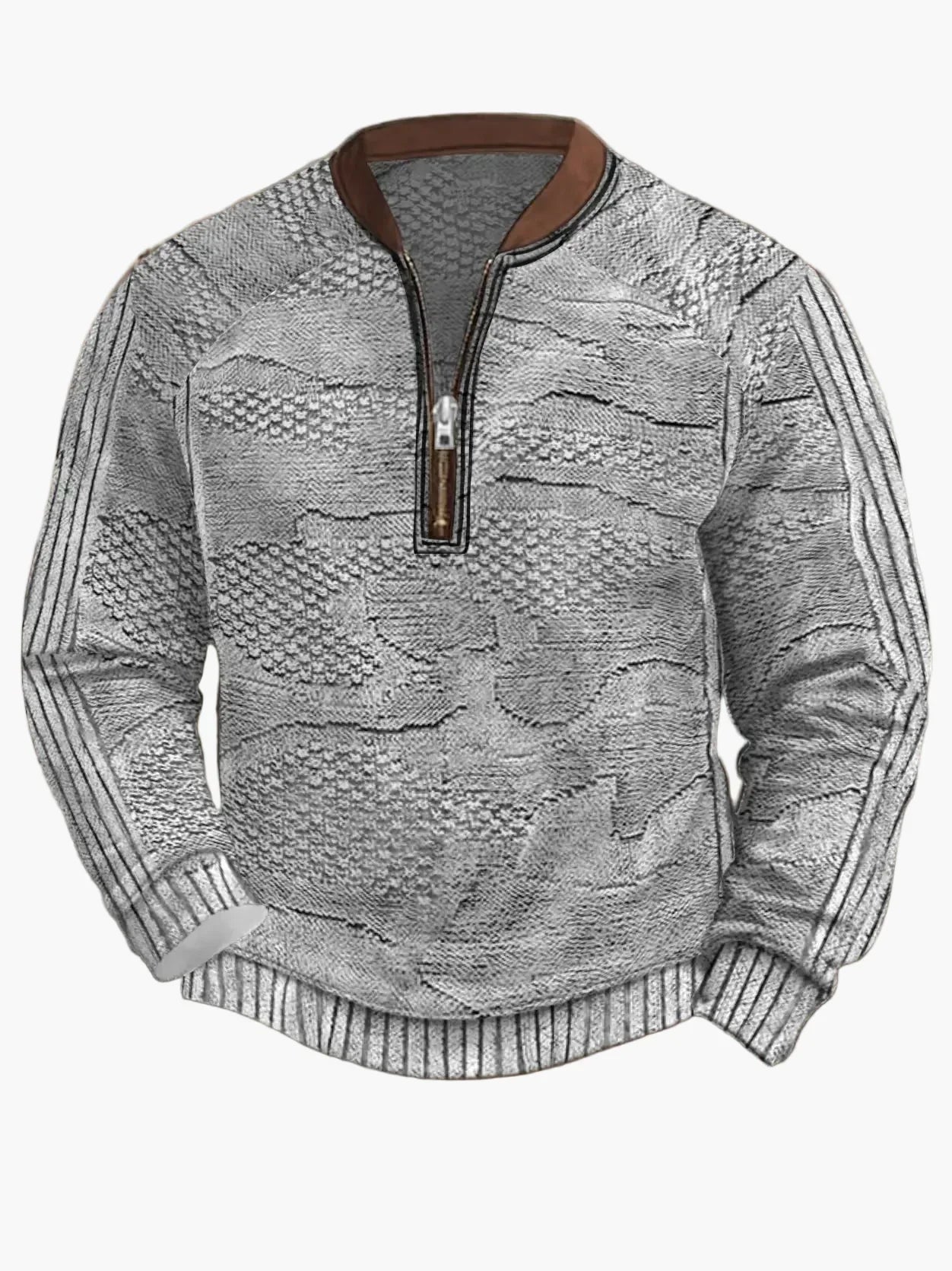 WW | Strickpullover mit Reißverschluss - Moderner Freizeit-Look für Herbst und Frühling
