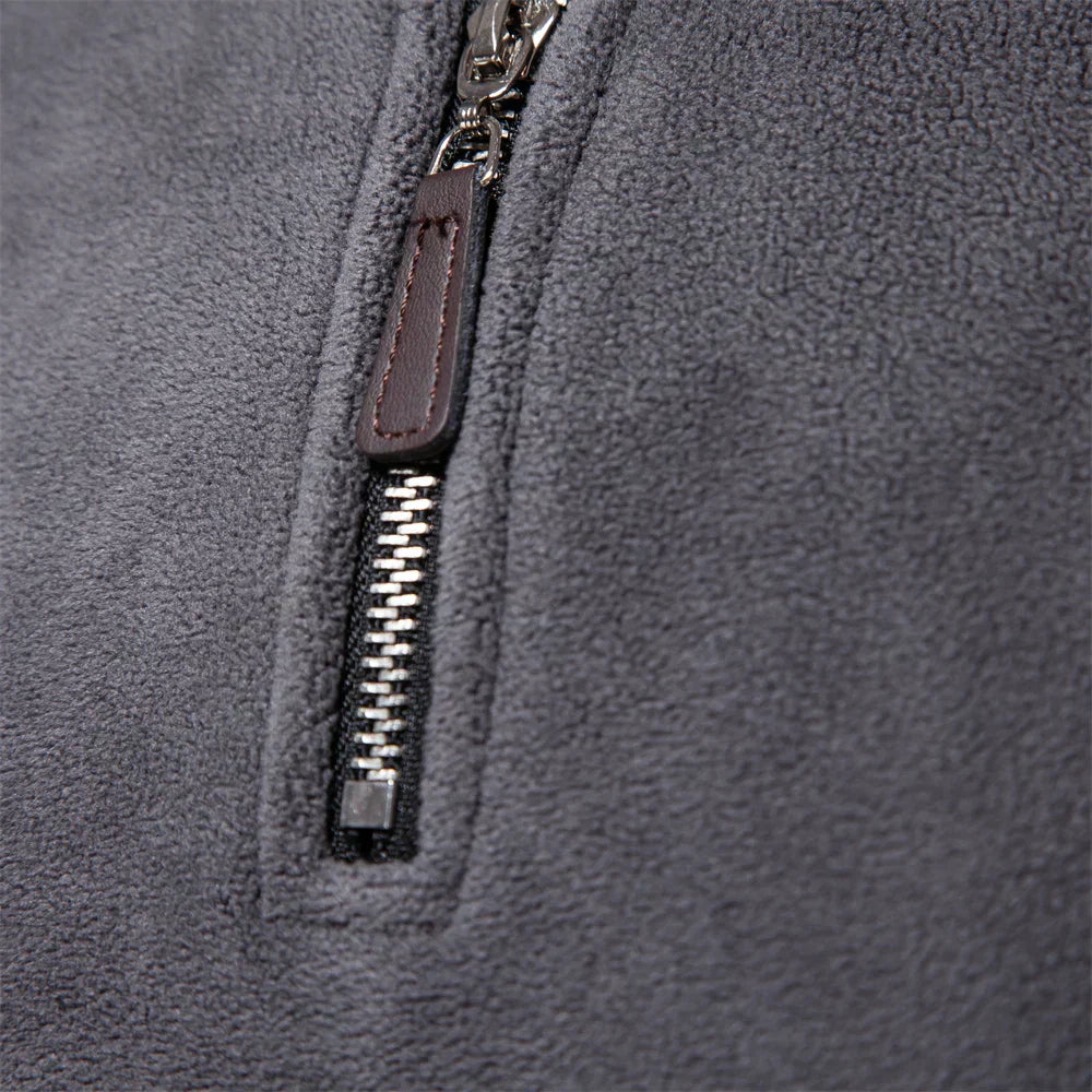 WW | Quarter-Zip Fleece Pullover Soft and Warm Long-Sleeved Casual Fit