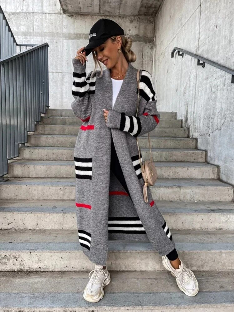 WW | Long Striped Cardigan for Women