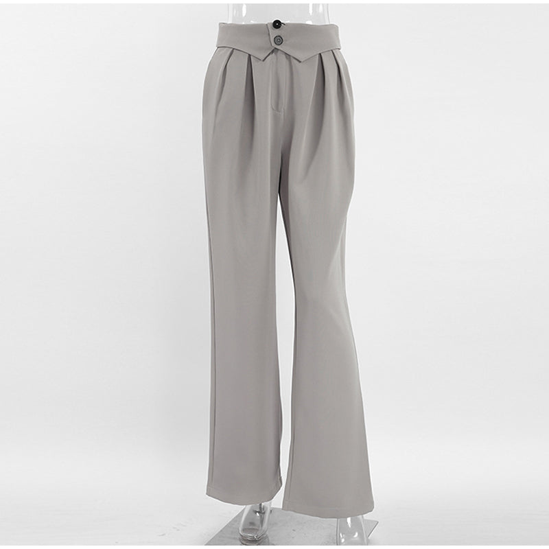 WW | Stilvolle High-Waist-Hose mit Falten
