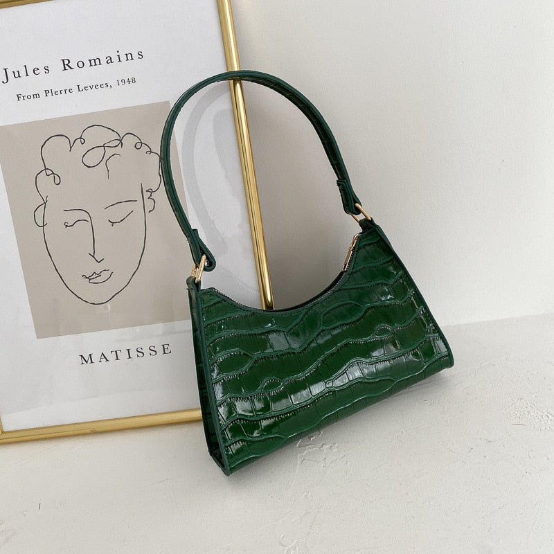 WW Modische Exquisite Einkaufstasche Tote Schultertaschen Einfarbig Kettentasche für Damen