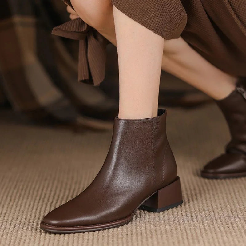 WW | Chunky Heel Ankle Boots