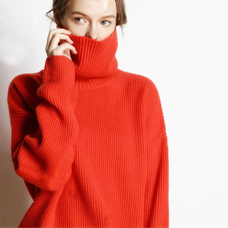 WW | Turtleneck Sweater Oversized Style for Leisure and Office