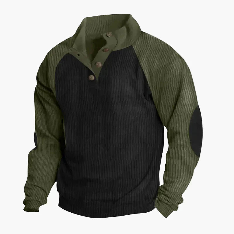 WW | Freizeitpullover mit Vintage-Raglanstil und Knopfleiste - Ideal für Alltag und Outdoor