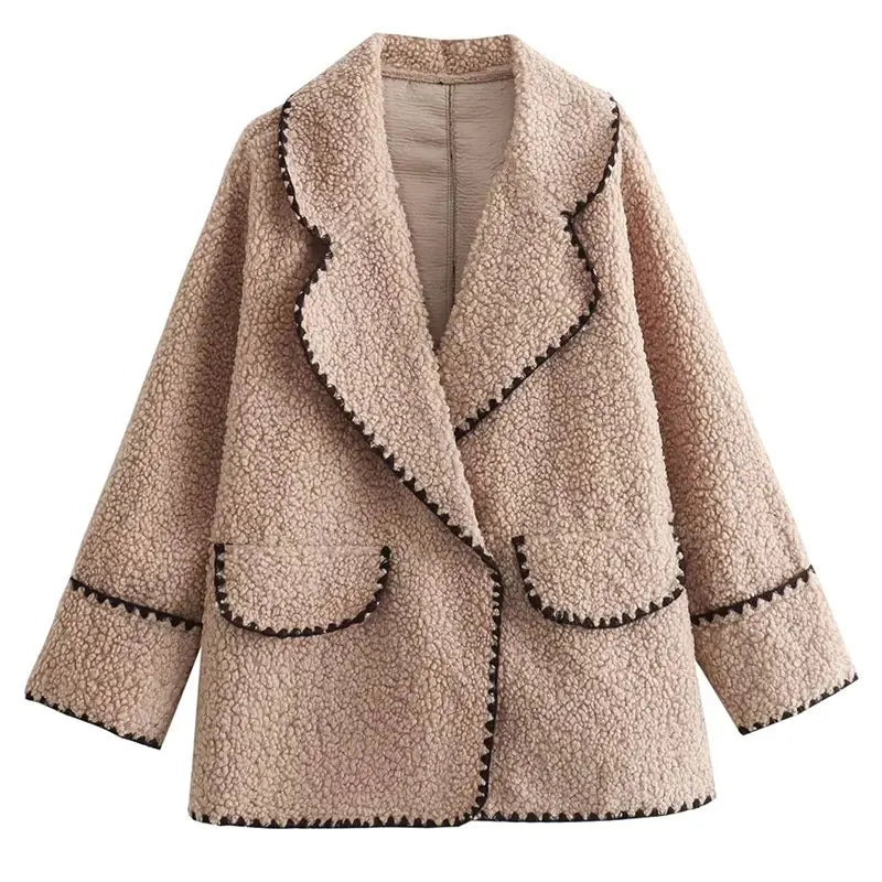 WW | Stylische Strickjacke mit Lockerem V-Ausschnitt und Taschen