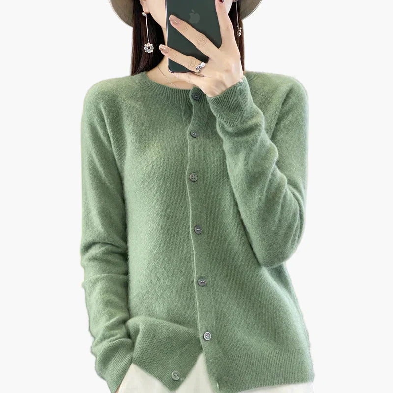 WW | Klassische Strickjacke Cardigan - Eleganter Alltags-Style für Büro & Freizeit