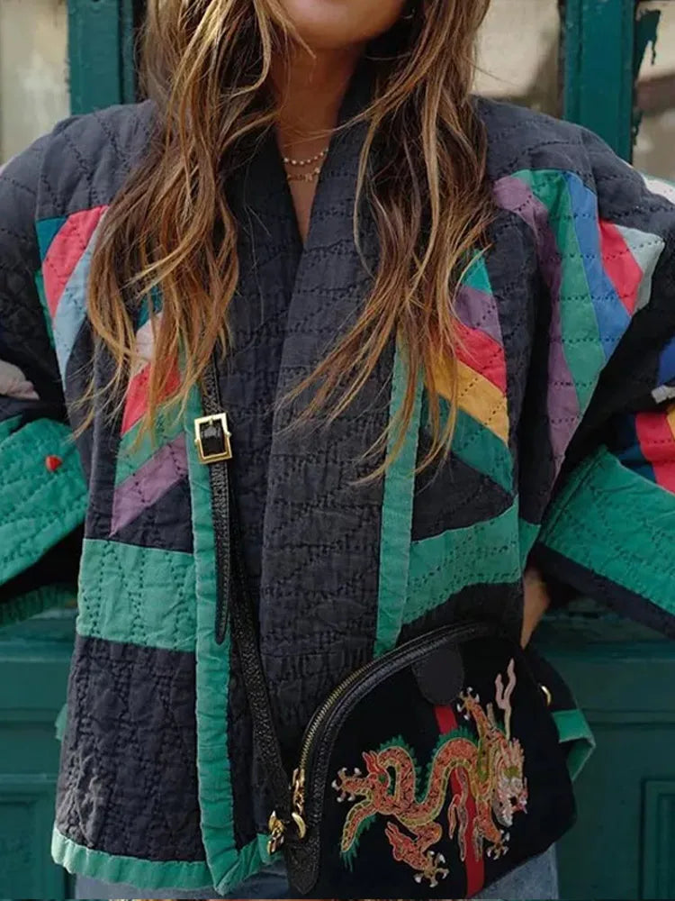 WW | Striped women's coat for autumn