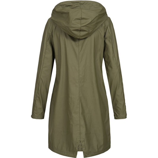 WW |  Wasserdichte Outdoor Regenjacke mit Kapuze für Damen - Perfekt für Outdoor-Aktivitäten