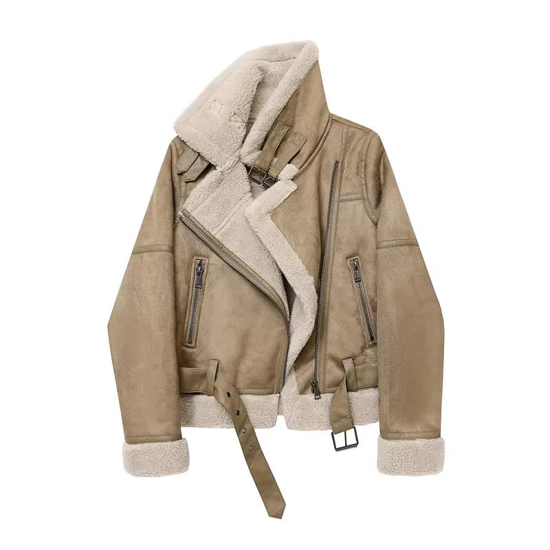 WW - Dicke Warme Wildlederjacke
