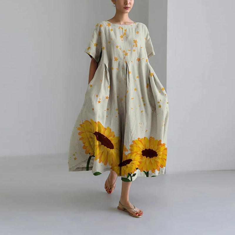 Isla – Loose-fitting Boho Floral Dress