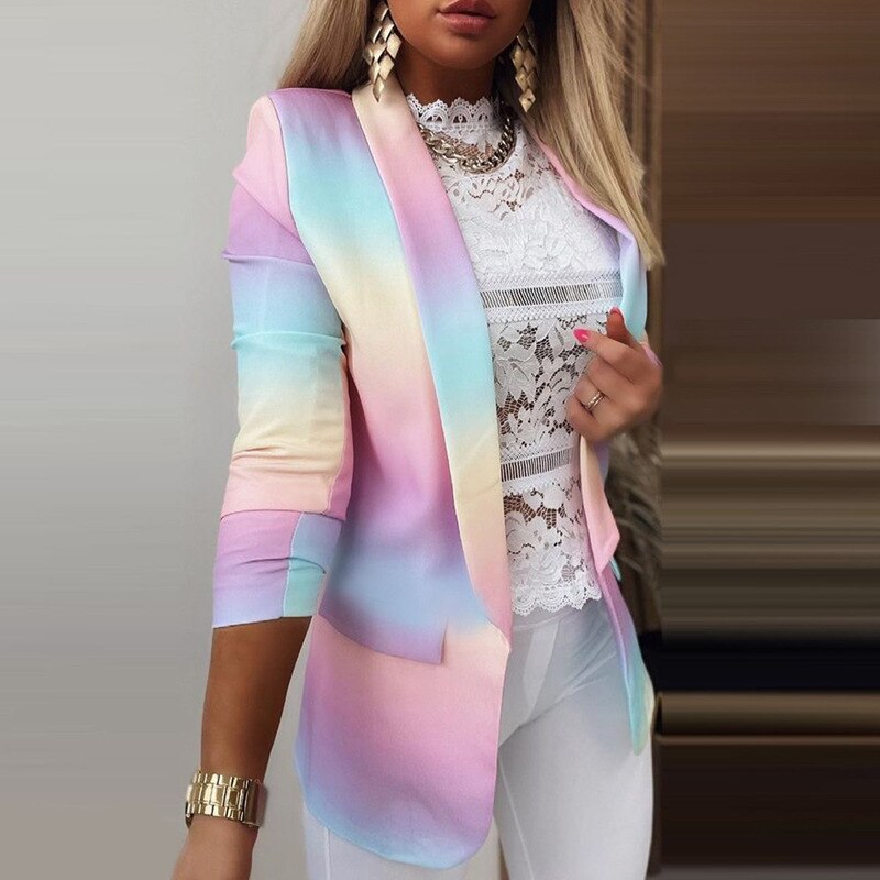 WW | Langärmelige Tie-Dye-Blazer