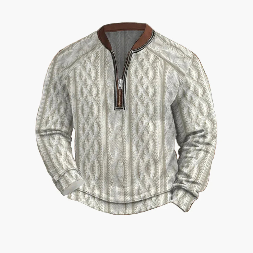 WW | Strickpullover mit Reißverschluss - Moderner Freizeit-Look für Herbst und Frühling