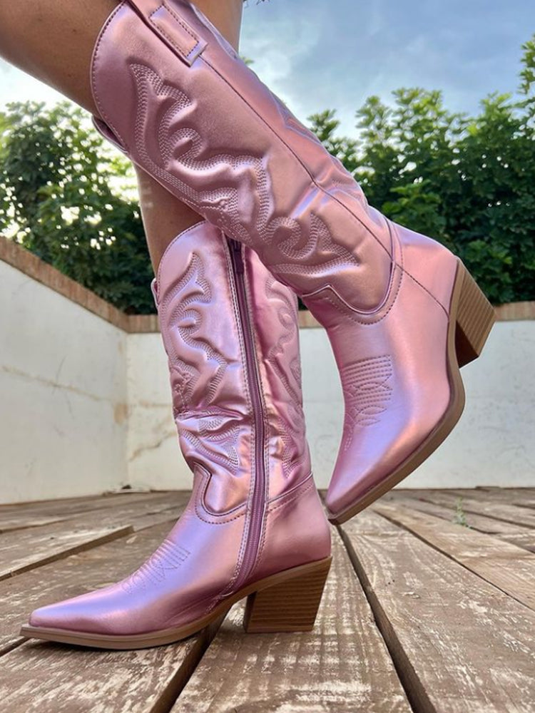 WW | legante Metallic-Cowboystiefel