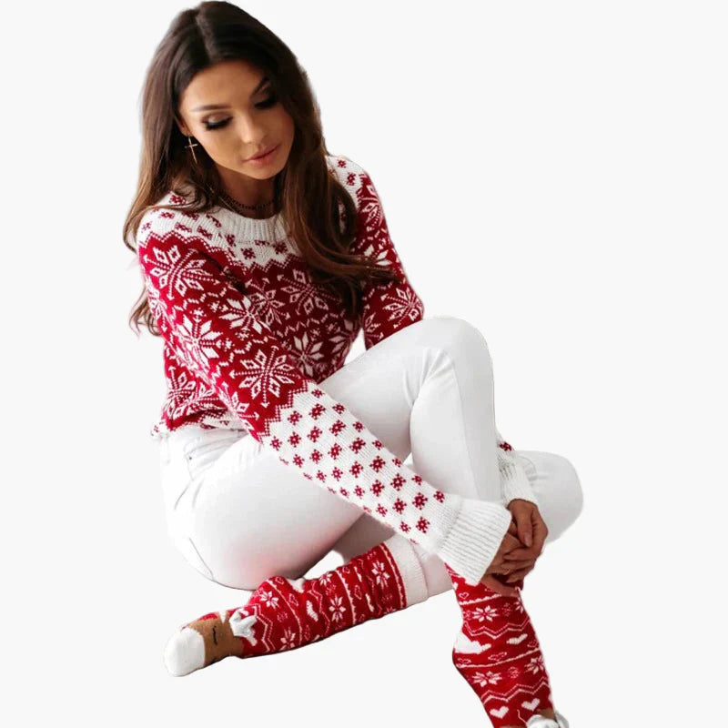 WW | Winter Pullover Scandinavian Pattern - Fashionable Christmas and Casual Knit Sweater